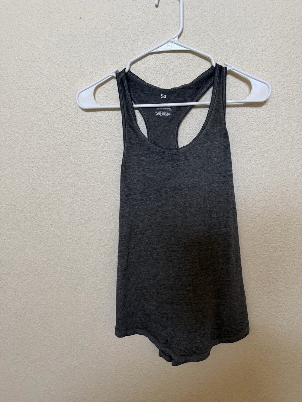 SO Dark Charcoal Racerback Tank Top